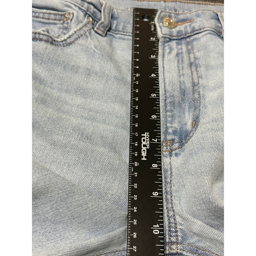 American Eagle Women's 8 Short Jeans Light Wash High Rise Straight Leg Stretch - Picture 3 of 13